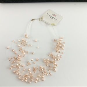 Studio Works Faux Pink Pearl Necklace